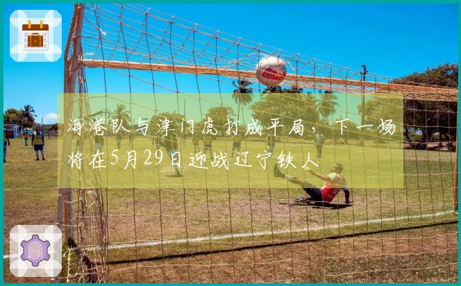 海港队与津门虎打成平局，下一场将在5月29日迎战辽宁铁人